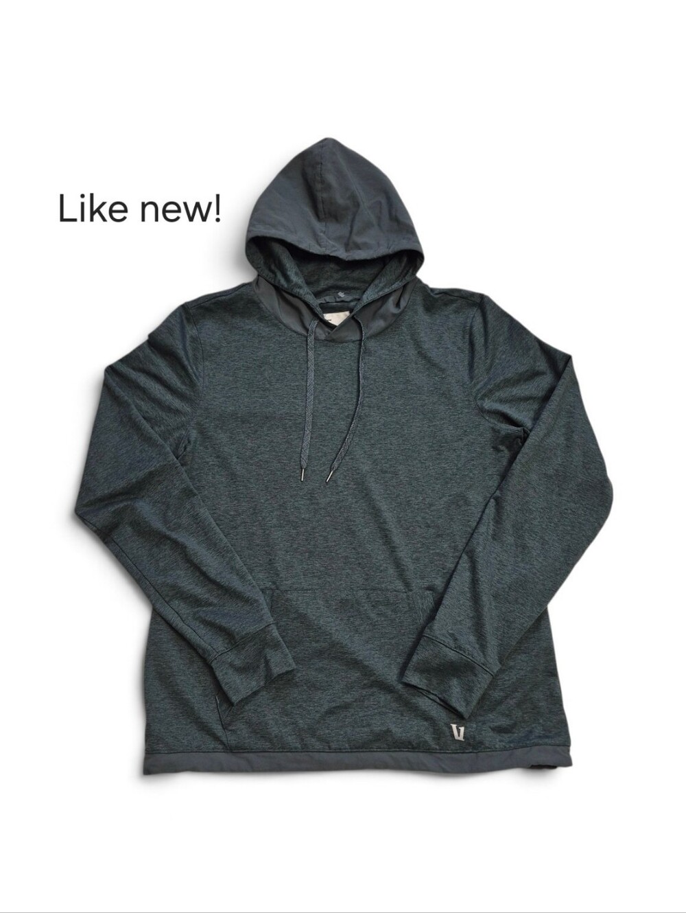 Vuori Sunday Element Hoodie Performance Blue Sea Stretch Pullover Men Small V264